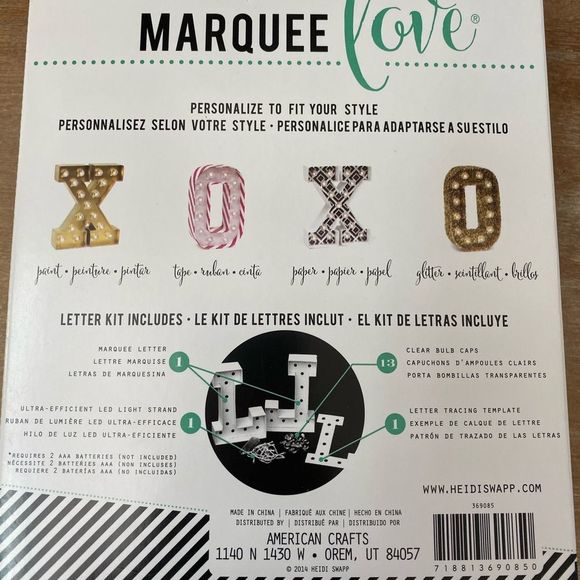 Heidi Swapp Marquis Love Letter Kit “F” - Picture 2 of 2